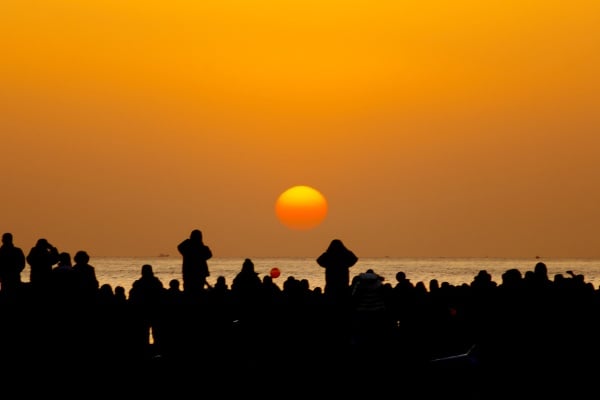 仁川の夕日スポット