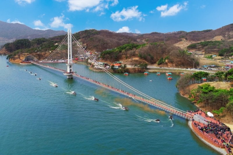 礼唐湖つり橋（예당호 출렁다리） (5/11)