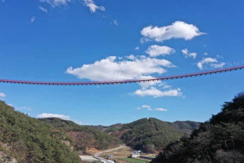 淳昌郡 釵笄山つり橋（순창군 채계산 출렁다리） (8/9)