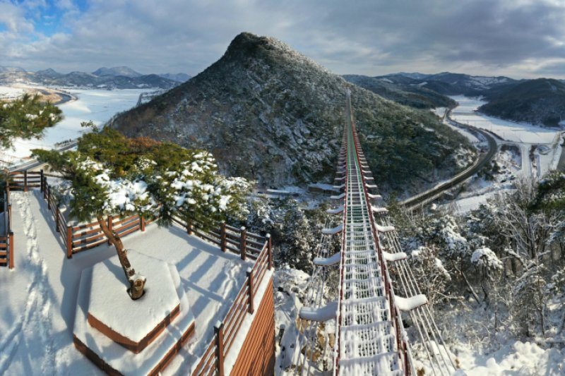 淳昌郡 釵笄山つり橋（순창군 채계산 출렁다리） (9/9)